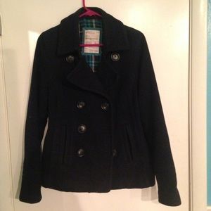 Navy Blue Aéropostale Pea Coat w/ scarf
