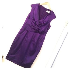 Purple satin dress