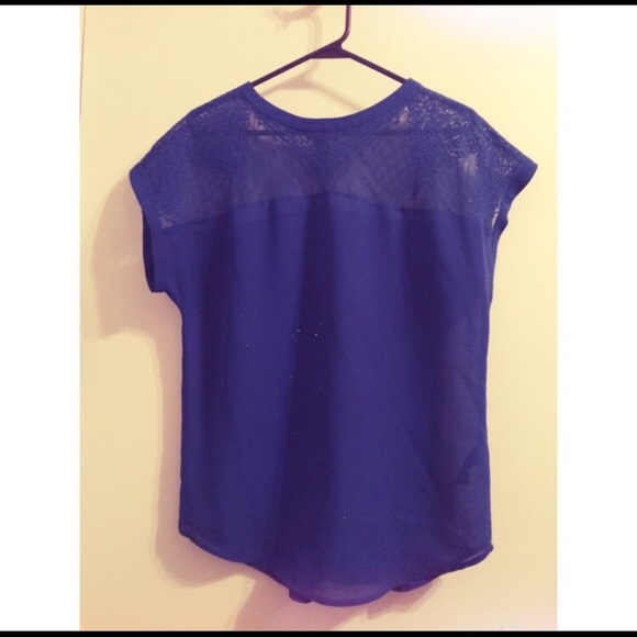 Cobalt blue, translucent top from H&M!