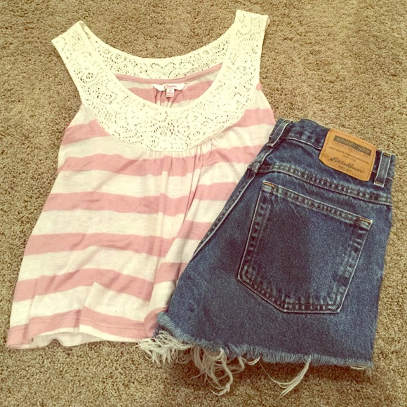 Candie's stripe tank top - Picture 1 of 3