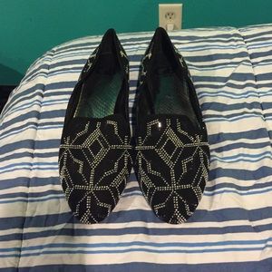 Black and silver Gianni bini flats
