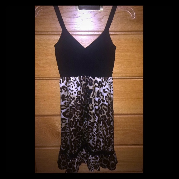 Leopard print bebe dress