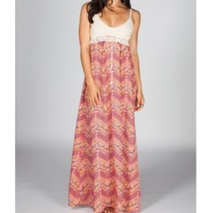 Pink Crochet Maxi dress