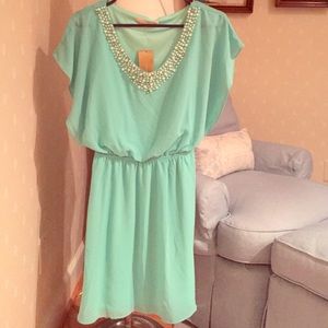 Gorgeous embellished mint dress