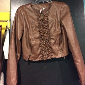 Brown pleather jacket