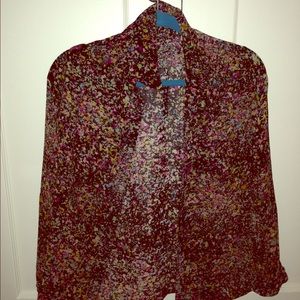floral AG sheer shirt