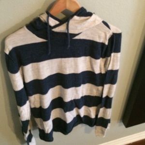 Cute Oversized Blue and White Stripped Hoodie✨💕