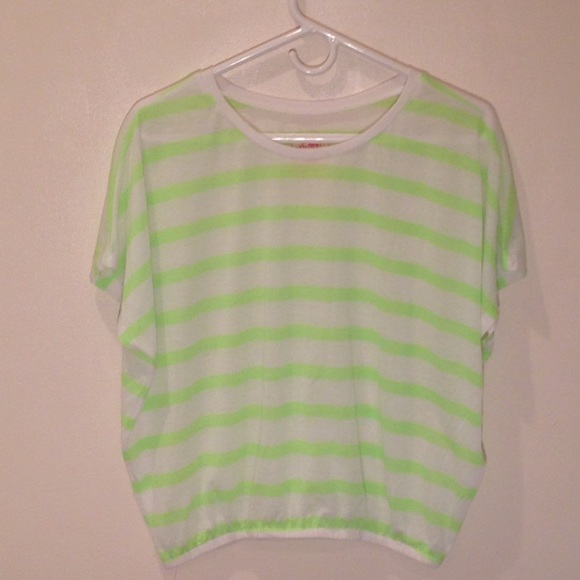 lime green stripped shirt