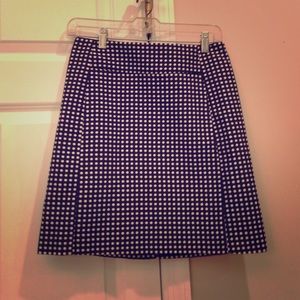 Ann Taylor Loft polka dot polyester/cotton skirt.