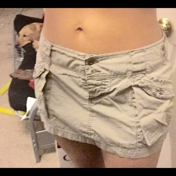 Khaki green skirt