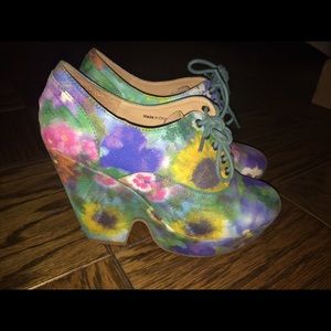 Ecote Floral Chunky Heels 💐
