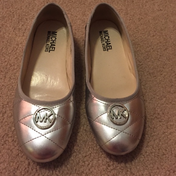 Silver Michael Kors Flats