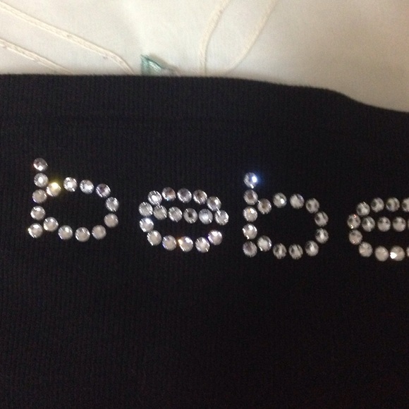 BEBE Rhinestone Top XS - Picture 2 of 3