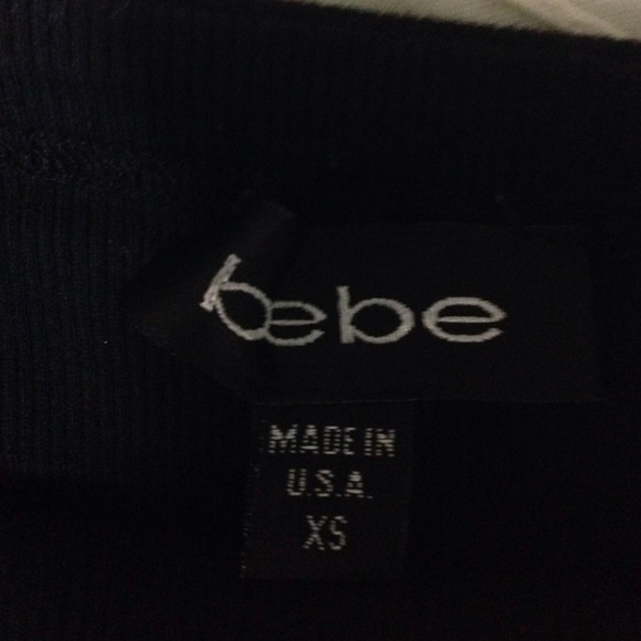 BEBE Rhinestone Top XS - Picture 3 of 3