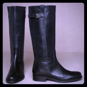 J Crew Black Leather Brewster Boots