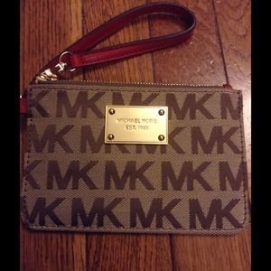 BRAND NEW Michael Kors wristlet in red!