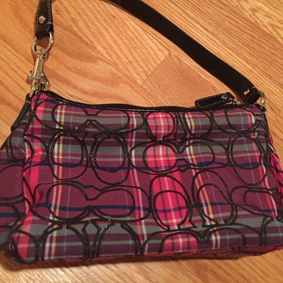 COACH Poppy Tartan Plaid handbag