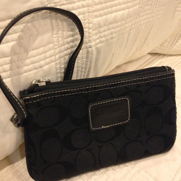 Coach, black wristlet.