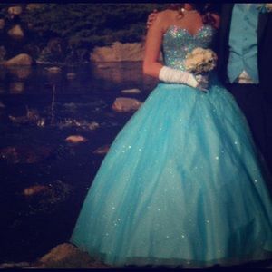 Jovani Prom Dress |Baby Blue|Sequins Strapless