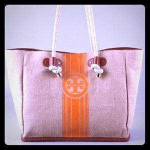 💛Tory Burch Large Burlap Tote