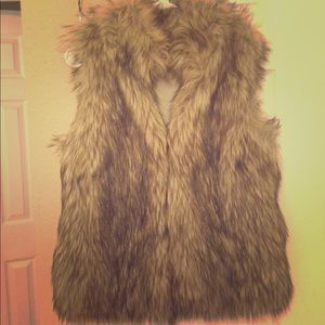 Michael Kors Faux Coyote Fur Vest