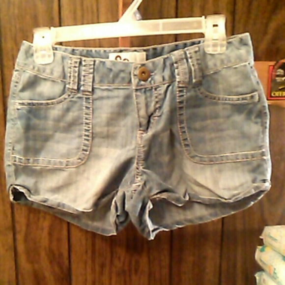 Light blue jean shorts