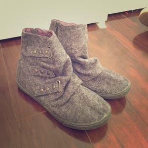Flat Grey Booties