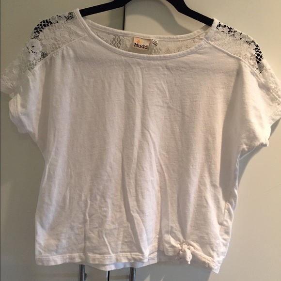 White with lace tshirt