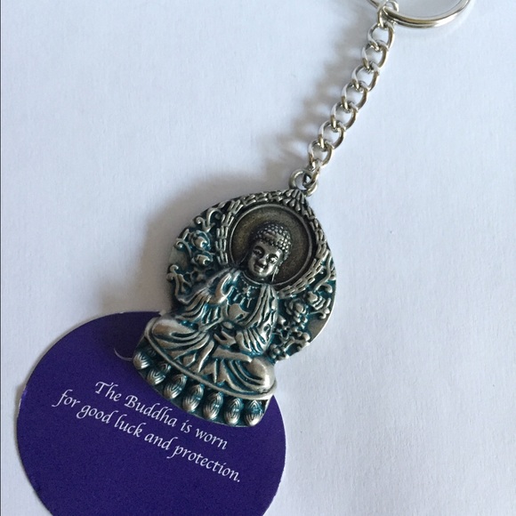 Buddha rustic hippie keychain