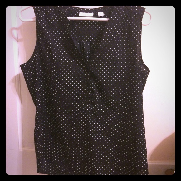 NY&Co black and white polka dot tank