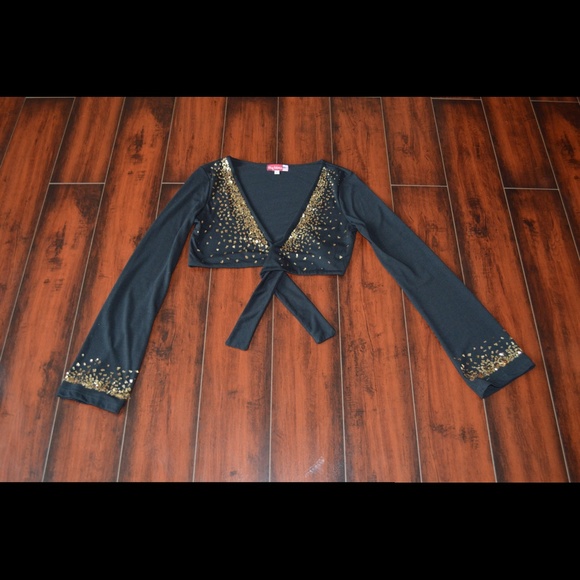 •new• cropped sequin cardigan