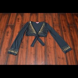 •new• cropped sequin cardigan