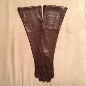 ❤ Vintage Saks Fifth Ave. Brown Leather Gloves