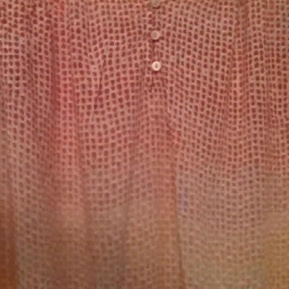 Peach Ombre Sleeveless Ruffle Top - Picture 2 of 4