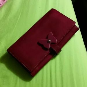 !Authentic Raspberry Furla wallet