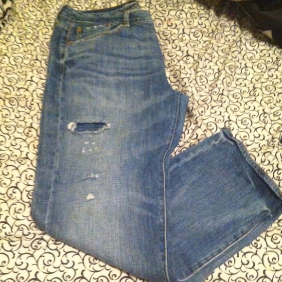 WANT AE Ex-Boyfriend Distressed Jeans Size 12