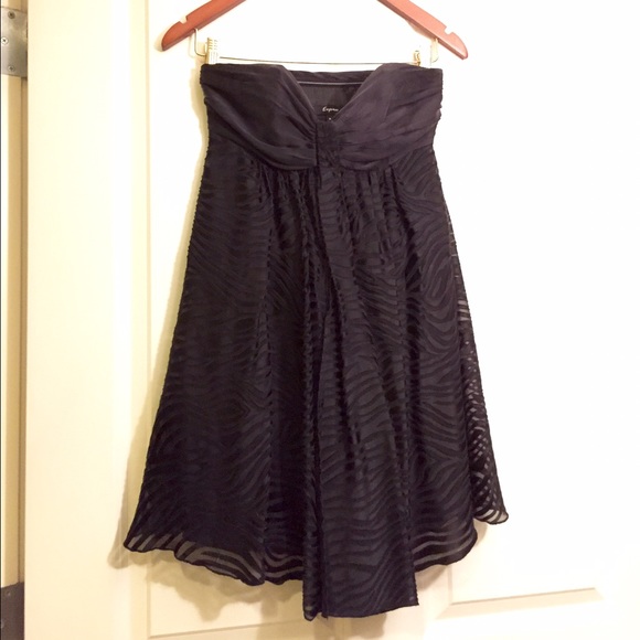 Black Strapless Dress.