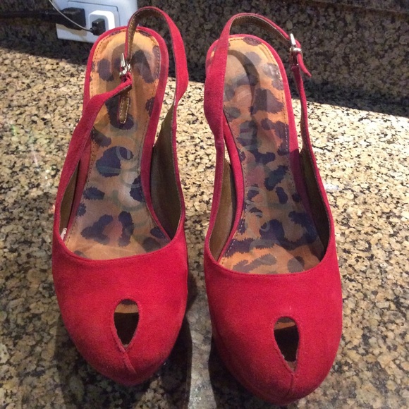Red suede Sam Edelman