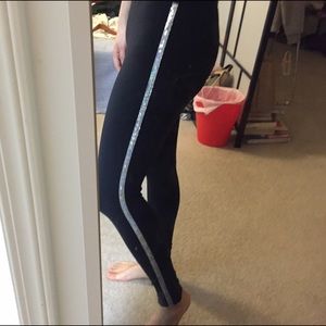 New pink black leggings