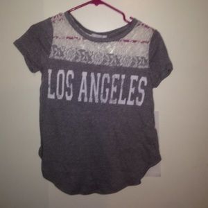 Grey, Lace Los Angeles tee
