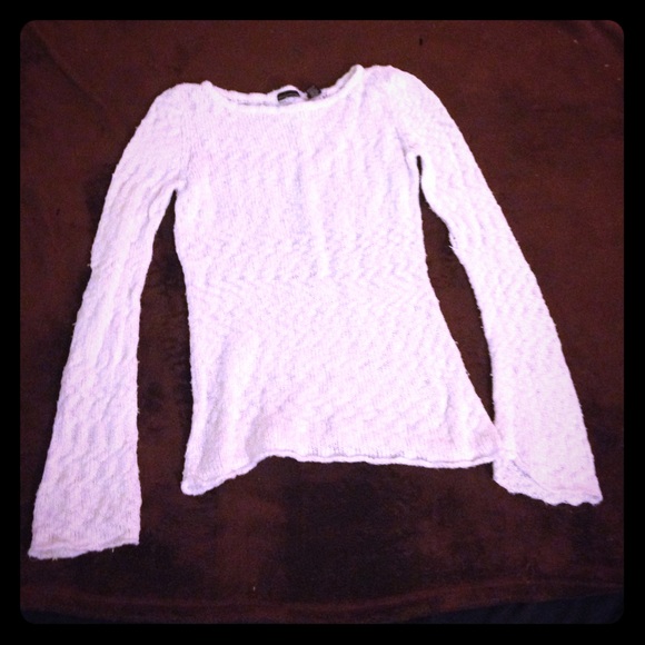 White loose Knit Sweater by MODA INT'L