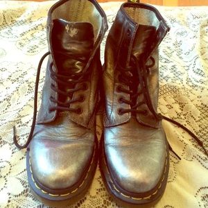 Silver Dr. Martens
