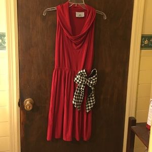 ️🎉 HP Wonderful Red Dress With Houndstooth Bow 🎉