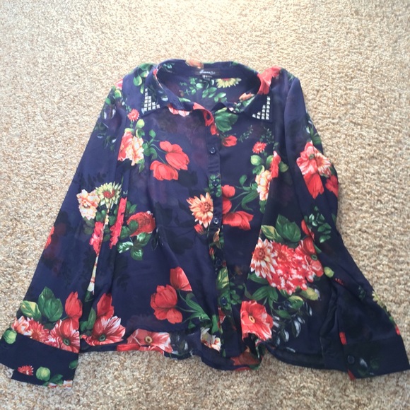Forever 21 Floral Print Shirt