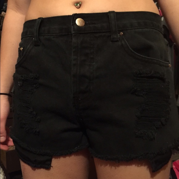 Forever 21 black high waist shorts