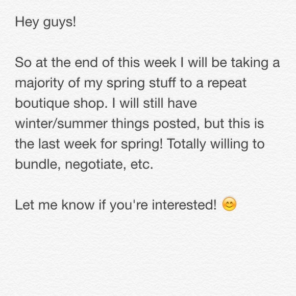 Last Week for Spring Stuff