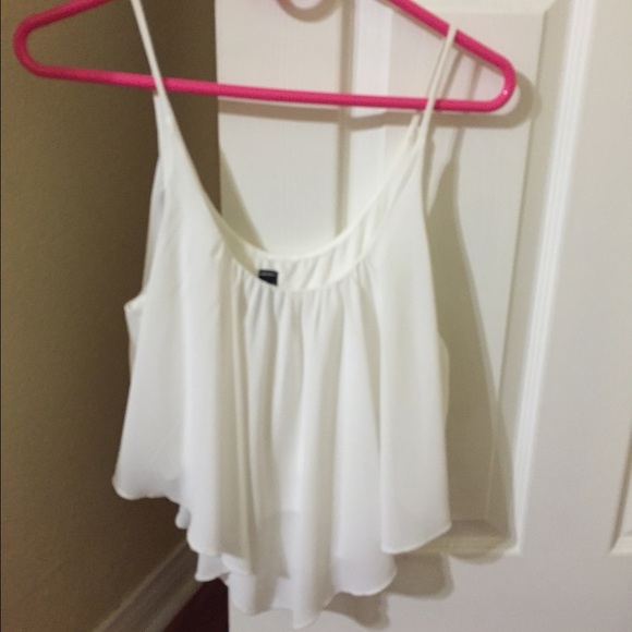 White crop top.
