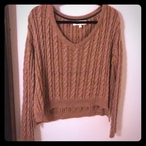 Pinky brown cropped sweater