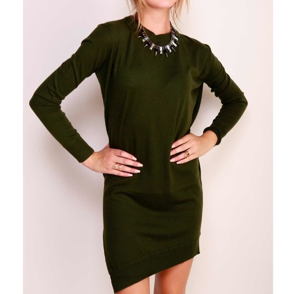 LAST ONE❗️Sweater dress dark olive - Picture 2 of 3