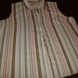 White Stag Multi Color Striped Top NWOT
